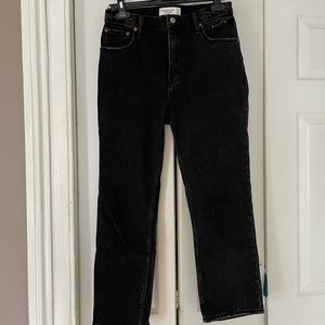 Abercrombie & Fitch Ankle Straight Ultra High Rise Jean